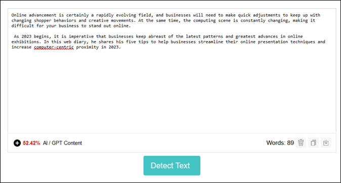 paraphrase AI content again